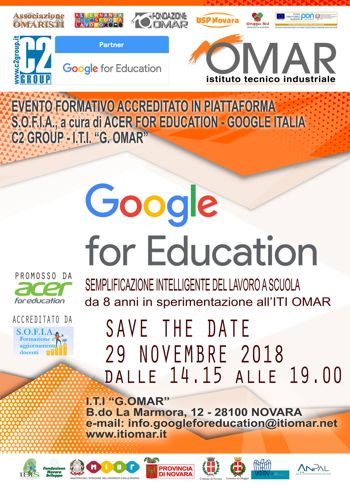 Google for Education - C2Group - OMAR - evento 29 novembre 2018